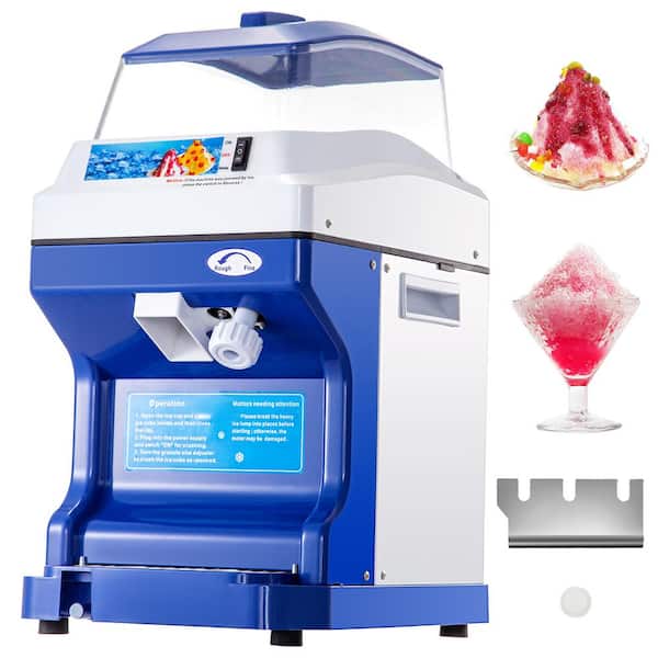 SVOPES 110-Volt Commercial Ice Shaver Crusher 441lbs. /H 11lbs. Hopper 300-Watt, 169. 07oz. Blue Snow Cone Machine