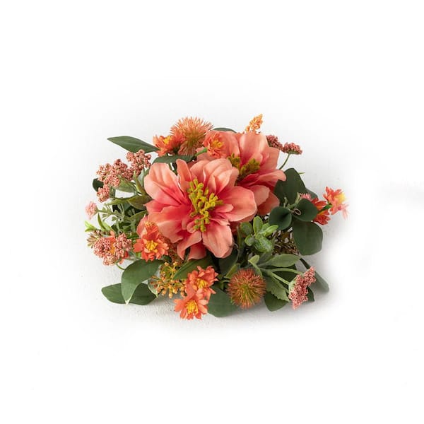 SULLIVANS 3 in. Orange Artificial Dahlia Berry Orb