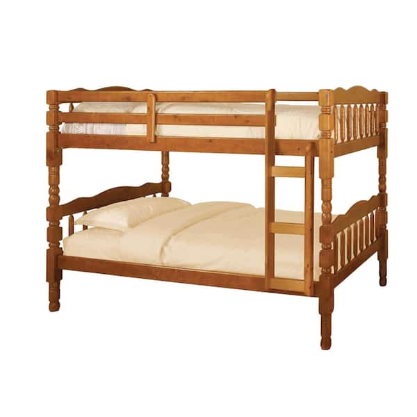William's Home Furnishing Catalina Twin Bunk Bed in Oak finish