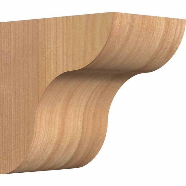 Ekena Millwork 5-1/2 in. x 8 in. x 8 in. Western Red Cedar Carmel Smooth Corbel