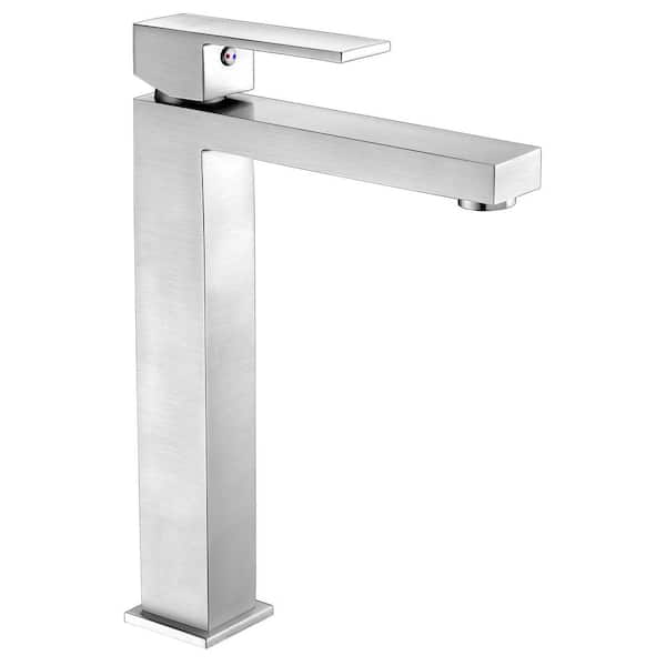Enti Series Single Hole Single-Handle Vessel Sink Faucet in Brushed Nickel