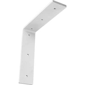 8 in. x 2 in. x 8 in. Steel Hammered White Hamilton Bracket