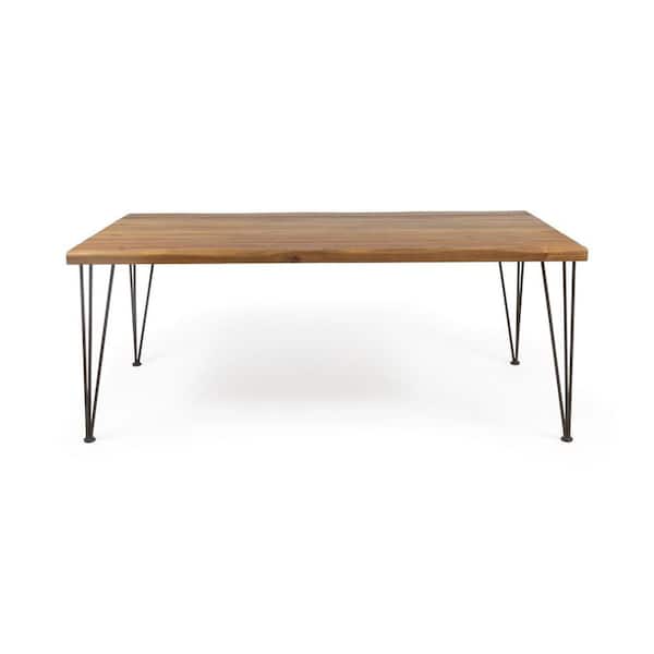 Miscool Anky Teak Rectangular Wood 29 in. H Outdoor Dining Table
