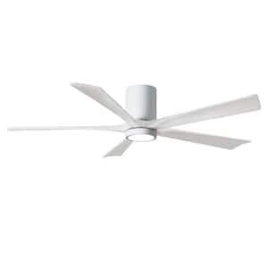 Irene-5HLK 60 in. x 7 in. Integrated LED Outdoor Gloss White Ceiling Fan with Light Kit