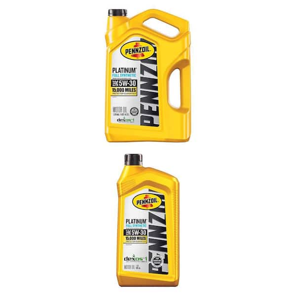 Platinum SAE 5W-30 Full Synthetic Motor Oil Combo (1 Qt. and 5 Qt.)