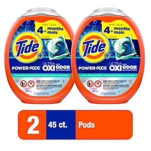 Ultra Oxi Power Odor Eliminators Unscented Laundry Detergent Pods (45-Count) (Multi-Pack 2)