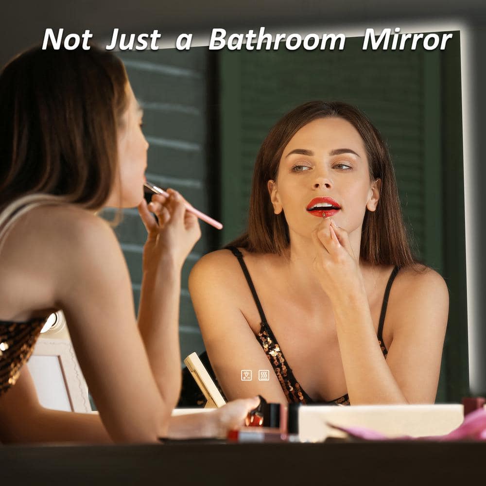 HOMLUX Frameless LED Bathroom Vanity Mirror with Anti-Fog Technology