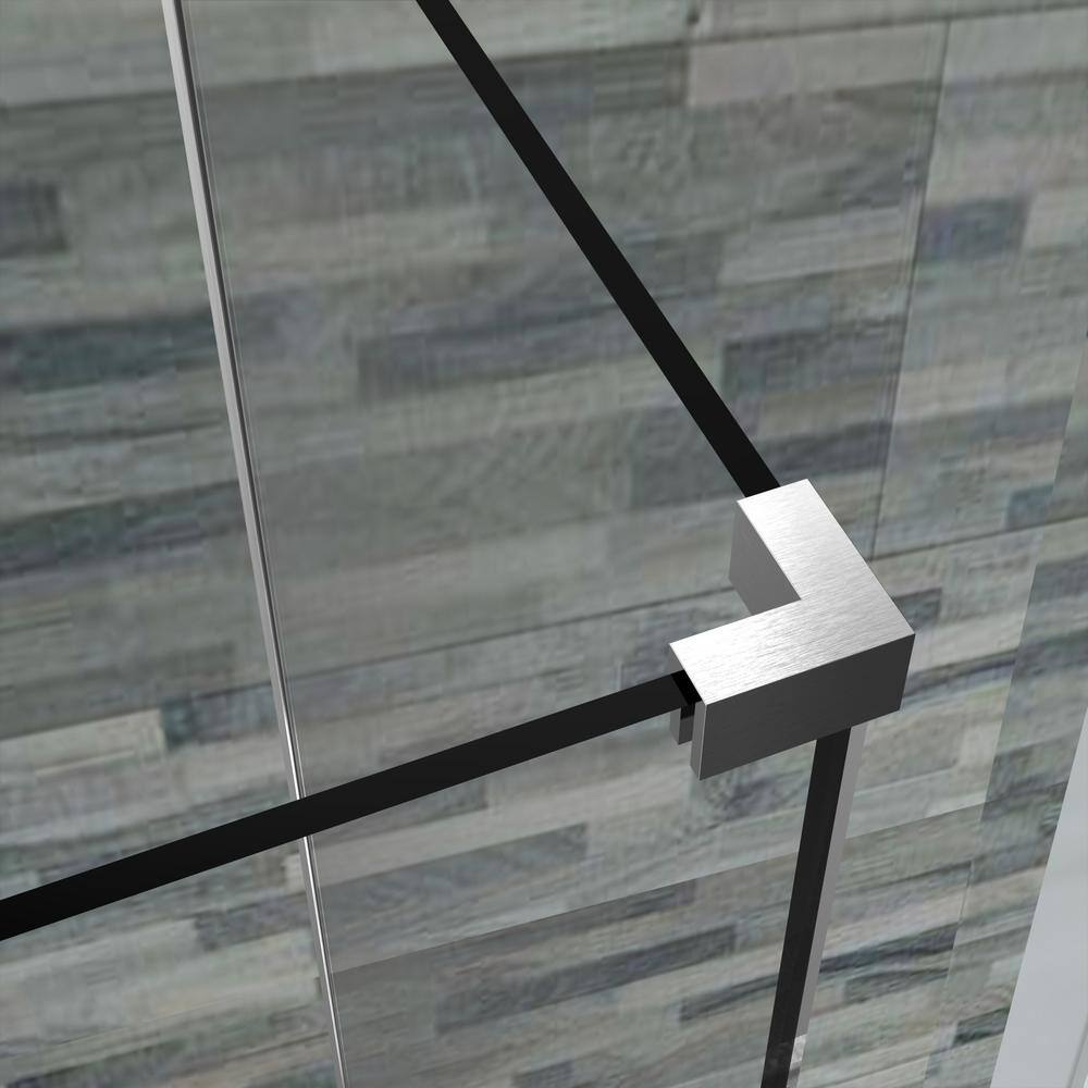 Bromley GS 58" x 72" Frameless Stainless Steel Hinged Shower Enclosure