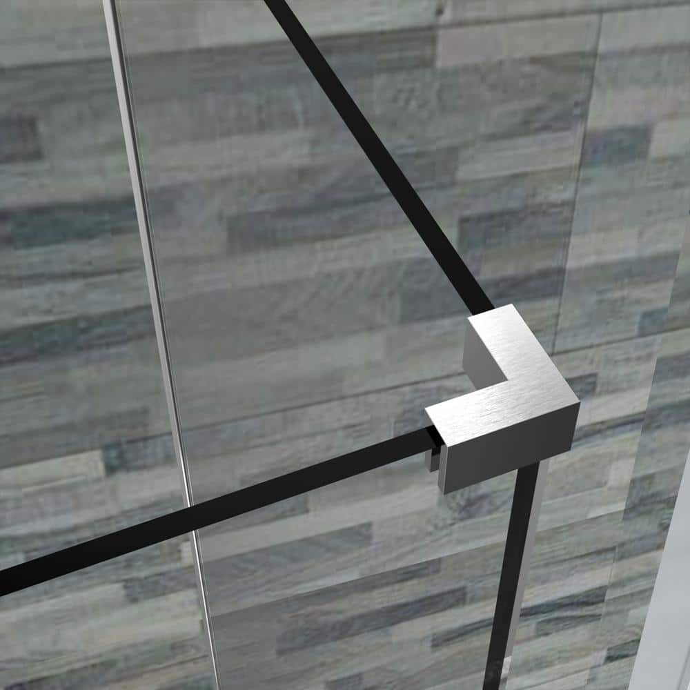 Bromley GS 69" x 72" Frameless Stainless Steel Corner Shower Enclosure