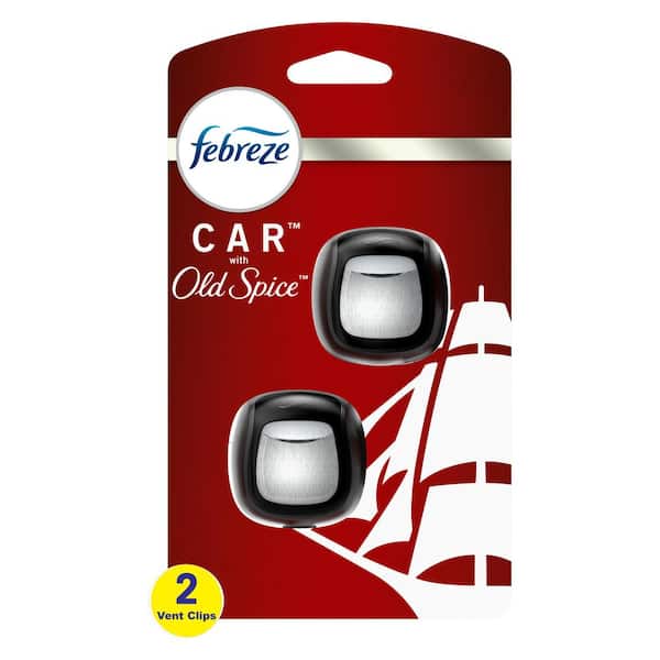 Febreze 0.07 oz. Old Spice Scent Car Vent Clip Air Freshener (2-Pack)  003077201054 - The Home Depot