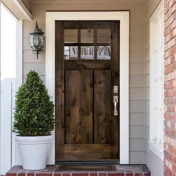 Krosswood Craftsman Rustic Knotty Alder Prehung Entry Door