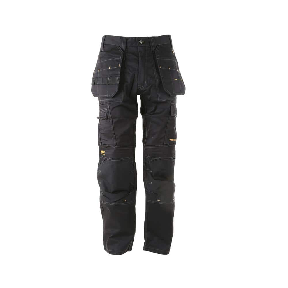 DEWALT ProTradesman Combo Men's 36 in. W x 33 in. L Black Polyester/Cotton/Elastane Stretch Work Pant with Knee Pad