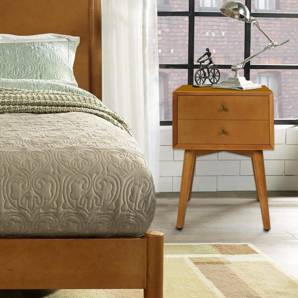 Acorn Mid-Century Modern 1-Drawer Nightstand