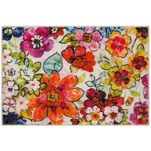 Blossoms Rainbow 2 ft. x 3 ft. Floral Area Rug