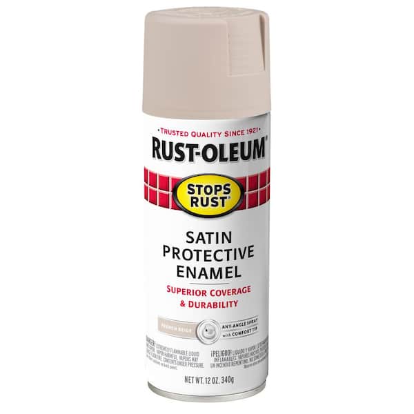 Rust-Oleum Stops Rust Satin French Beige Spray Paint (NET WT. 12-oz)