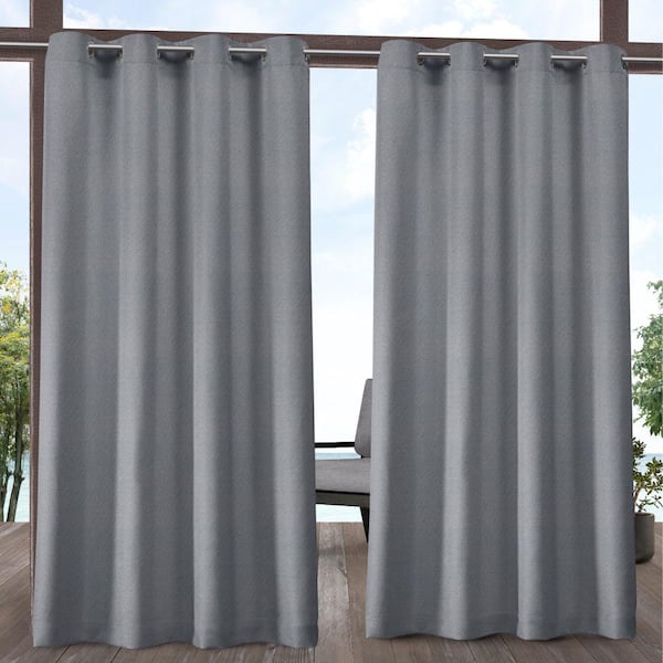 Exclusive Home Curtains Biscayne Navy, Outdoor Curtains Home Depot
