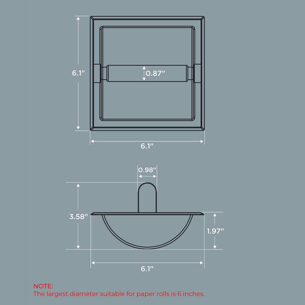 Polished Gold and Black Stainless Steel Wall-Mounted Toilet Paper Holder