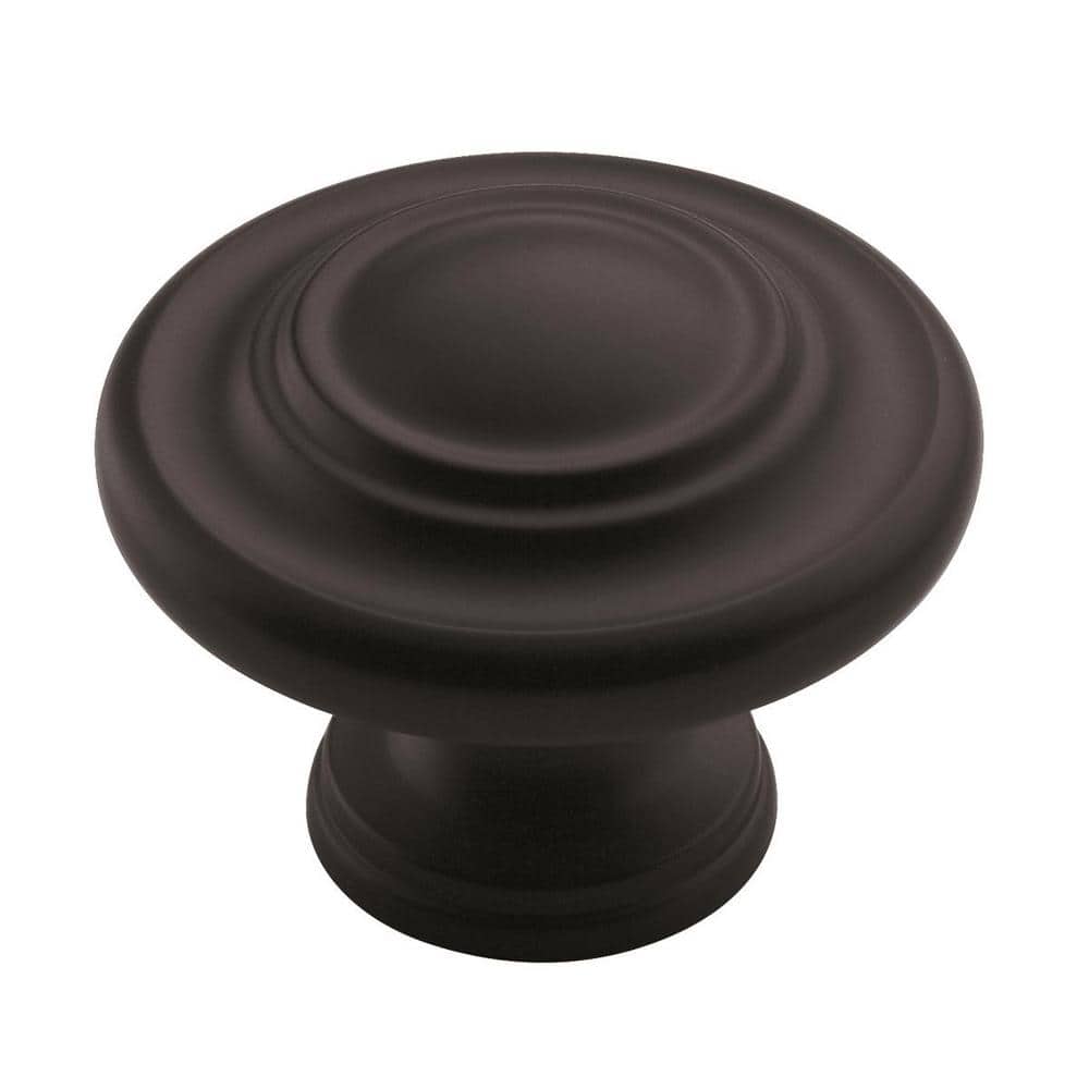 Inspirations 1-3/4 in. (44mm) Classic Matte Black Round Cabinet Knob