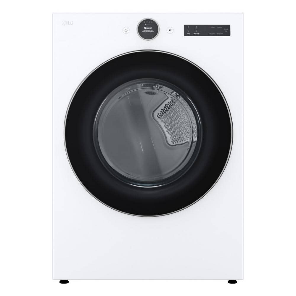 7.4 cu. ft. Vented Stackable SMART Electric Dryer in White with TurboSteam and AI Sensor Dry Technology