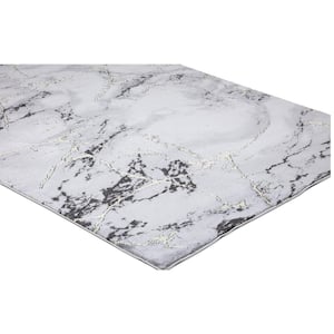 BrightonCollection Dallas Gray 9 ft. x 13 ft. Abstract Area Rug