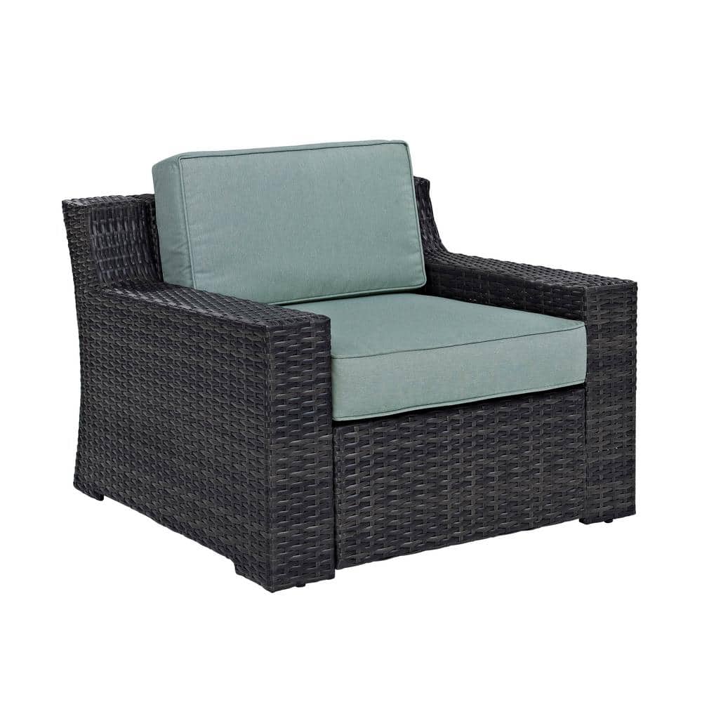 Beaufort Outdoor Wicker Arm Chair with Mist Cushions