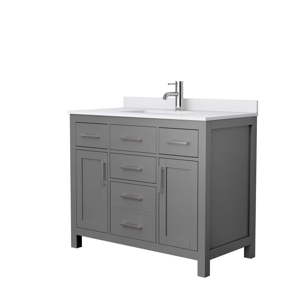 Wyndham Collection Beckett 42 in. W x 22 in. D Single Vanity in