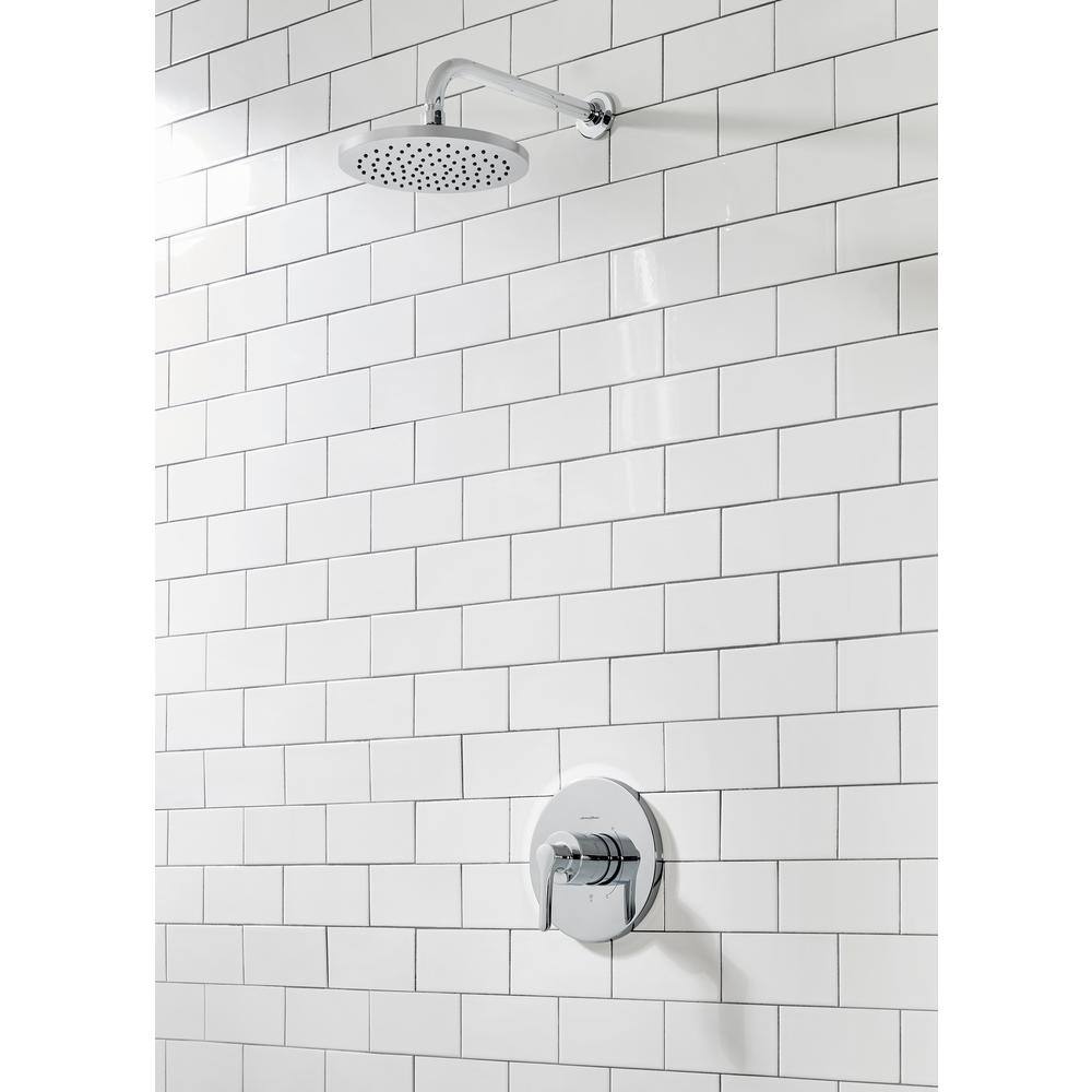 Chrome Wall Mounted Rain Shower Faucet Set