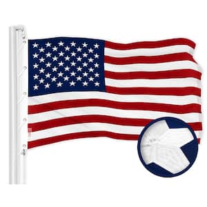 10 ft. x 19 ft. Polyester USA Embroidered Flag 600D BG (1 Pack)