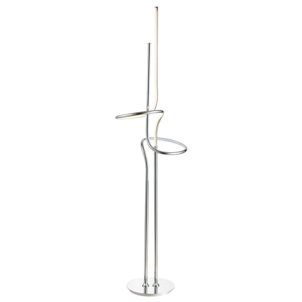 Sketch 64" Silver Adjustable Arc LED Floor Lamp