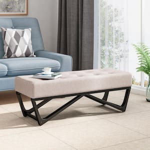 Assisi Beige Tufted Ottoman