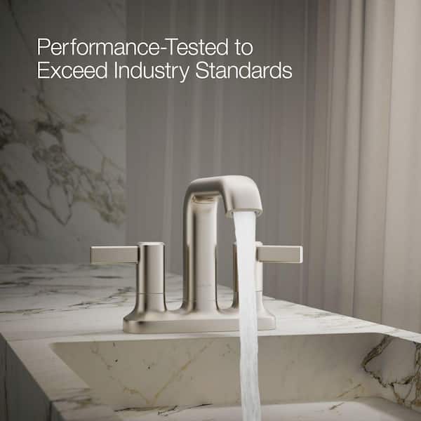 KOHLER Ashan 4 in. Centerset 2-Handle Bathroom Faucet in Vibrant