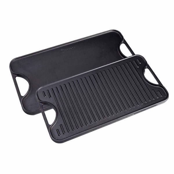 Cast Iron Nonstick Reversible Double Side 19 3/4 X 10 Stovetop Grill Griddle 
