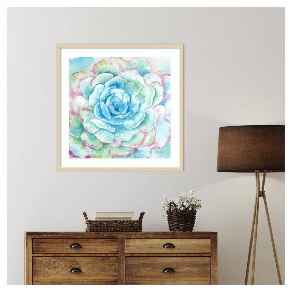 Sweet Succulents I Svelte Natural Framed Wall Art Print