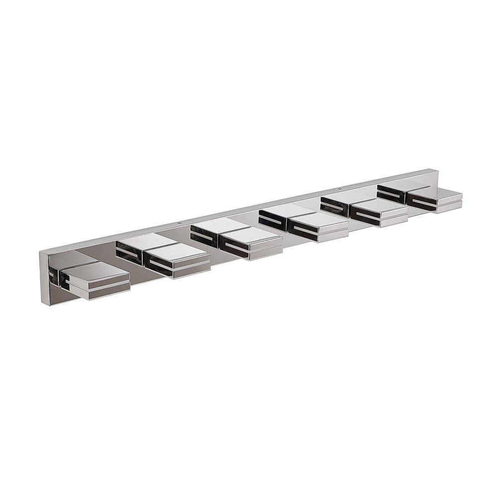 Modern 47 in. 6-Light Chrome LED Vanity Light Wall Sconce with 360° Rotatable Lamp Head price history on PriceWatchPro