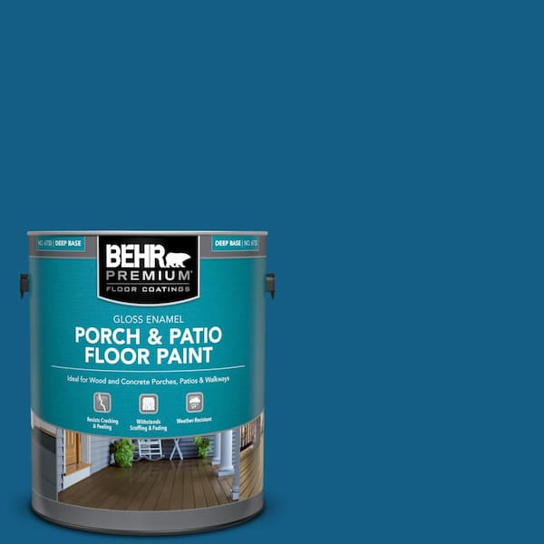 1 gal. #S-H-550 Sapphire Sparkle Gloss Enamel Interior/Exterior Porch and Patio Floor Paint