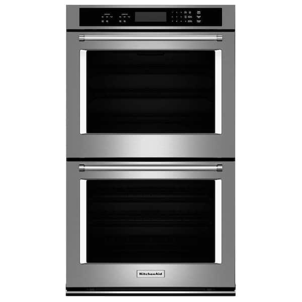 KitchenAid 30 in. Double Electric Wall Oven Self-Cleaning in Stainless Steel