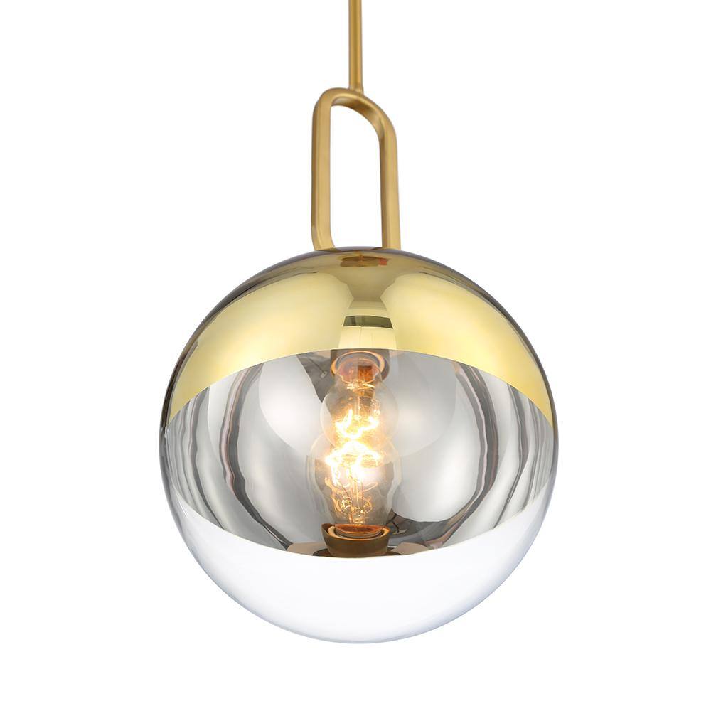 Prospect Gold Loop Pendant with Clear Glass Globe, 1-Light