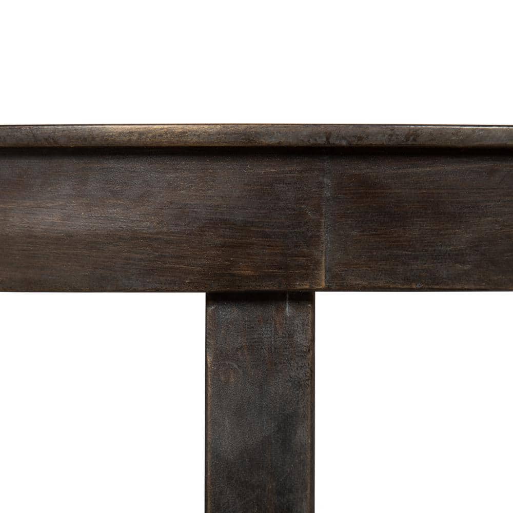 Zabel 24" Round Natural Wood and Metal End Table