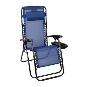 Blue Steel Outdoor Lounge Chair (Set of 2)