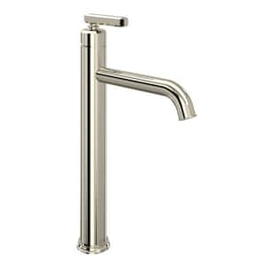 Apothecary Single Handle Single Hole Bathroom Faucet in Polished Nickel