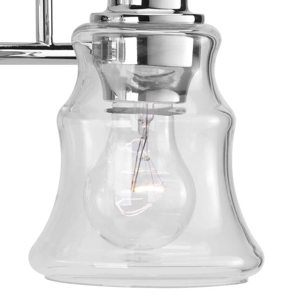 Polished Chrome Outdoor Wall Sconce with Clear Glass Shade