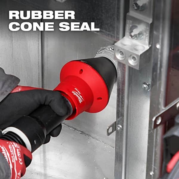 Milwaukee - AIR-TIP 1-1/4 in. - 2-1/2 in. Conduit Line Puller Attachment For Wet/Dry Shop Vacuums (3-Piece)