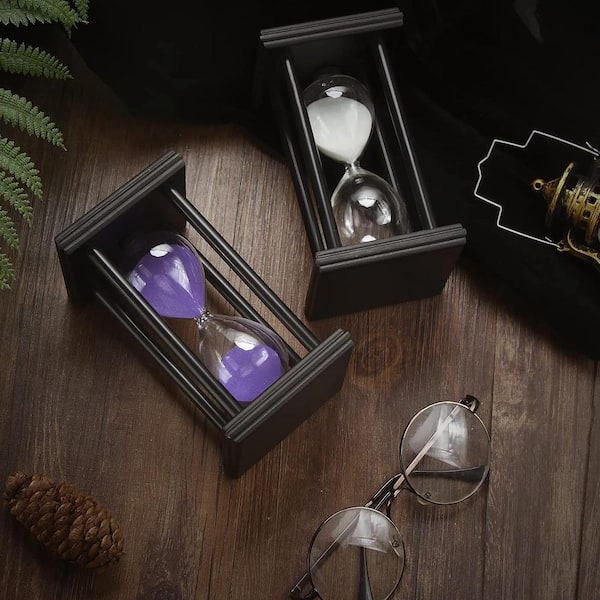 【正規品】HOURGLASS 4本セット Afoxsos White Sand Hourglass with 45-Minutes Timer and Wooden