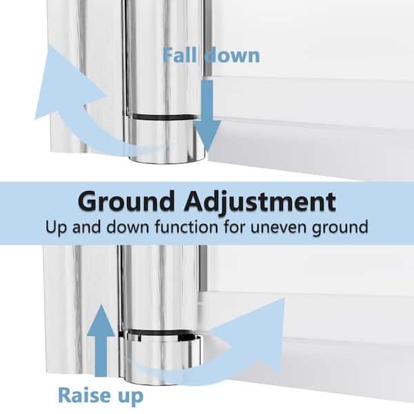 30 in. W x 72 in. H Pivot SemiFrameless Alcove Shower Door in Nickel with Clear Glass