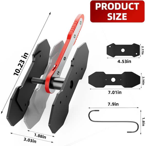 360° Adjustable Brake Caliper Compression Tool w/ 2-Large Steel