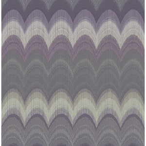 August Purple Wave Paper Strippable Roll Wallpaper (Covers 56.4 sq. ft.)