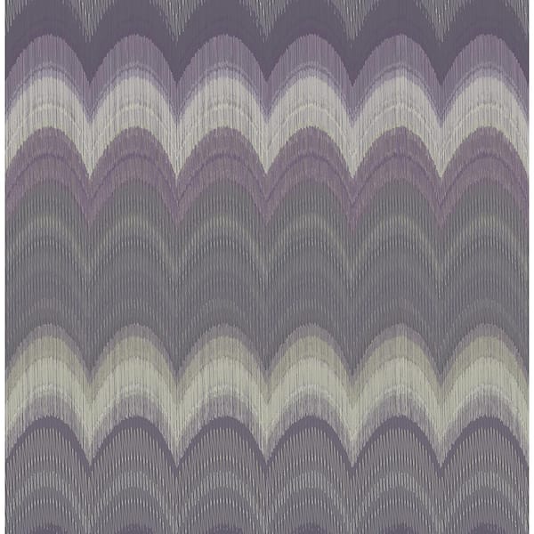 Kenneth James August Purple Wave Paper Strippable Roll Wallpaper (Covers 56.4 sq. ft.)