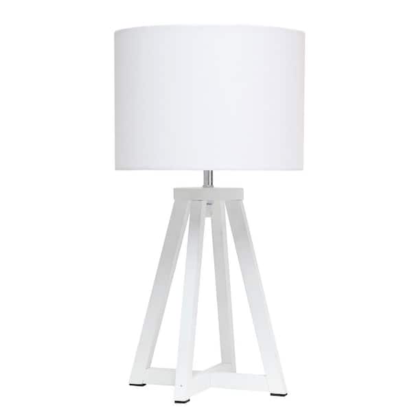 White Fabric Shade, Devon Table Lamp Taupe