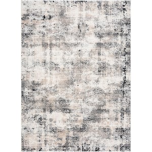 Alpha Beige 8 ft. x 10 ft. Abstract Indoor Area Rug