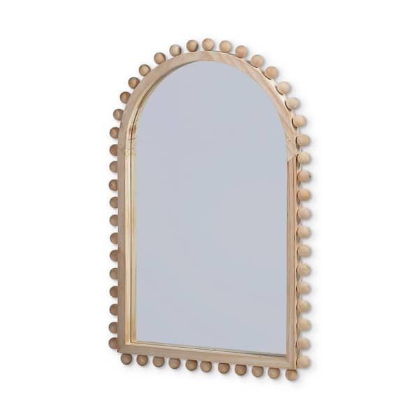 22.8 in. H x 35.0 in. W Medium Irregular Natural Brown Casual Mirror